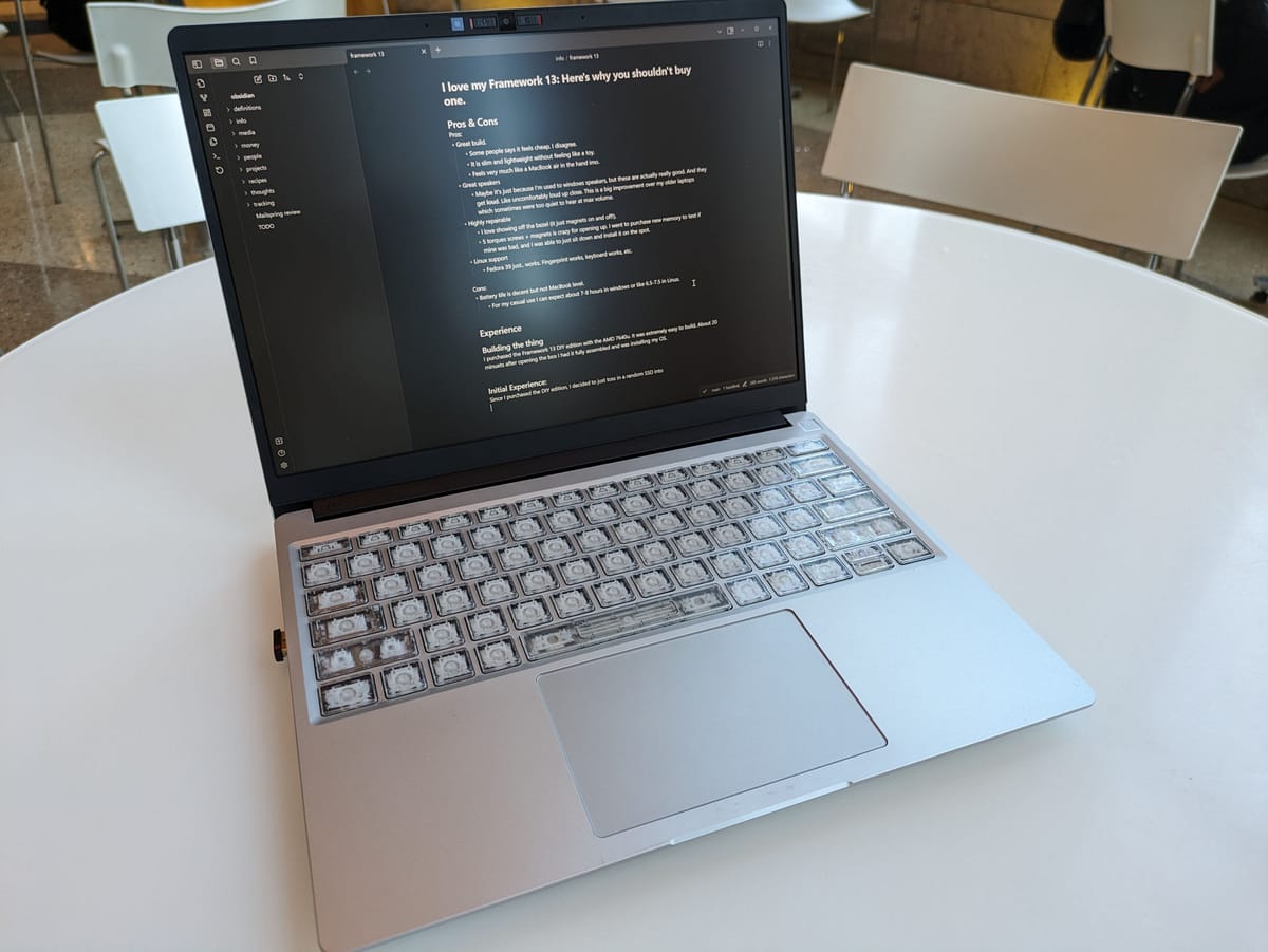 I love my Framework 13: Here's why you (probably) shouldn't buy one.